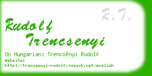 rudolf trencsenyi business card