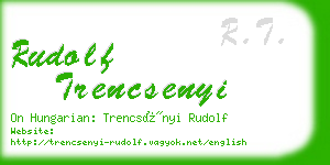 rudolf trencsenyi business card